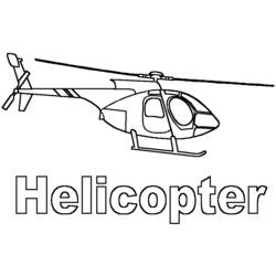 着色页: 直升机 (运输) #136028 - 免费可打印着色页