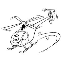 着色页: 直升机 (运输) #136032 - 免费可打印着色页