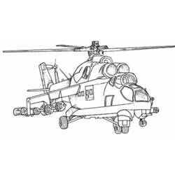 着色页: 直升机 (运输) #136037 - 免费可打印着色页