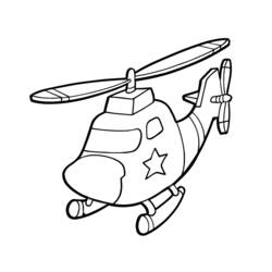 着色页: 直升机 (运输) #136063 - 免费可打印着色页