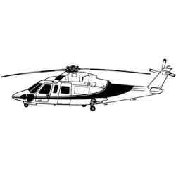 着色页: 直升机 (运输) #136065 - 免费可打印着色页
