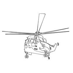 着色页: 直升机 (运输) #136070 - 免费可打印着色页