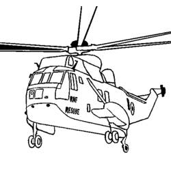 着色页: 直升机 (运输) #136078 - 免费可打印着色页