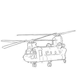着色页: 直升机 (运输) #136083 - 免费可打印着色页