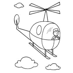 着色页: 直升机 (运输) #136095 - 免费可打印着色页