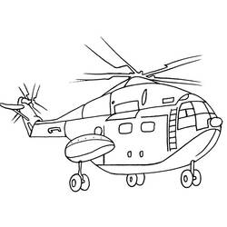 着色页: 直升机 (运输) #136101 - 免费可打印着色页