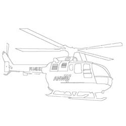 着色页: 直升机 (运输) #136111 - 免费可打印着色页