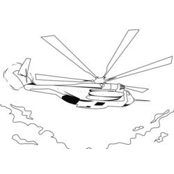 着色页: 直升机 (运输) #136113 - 免费可打印着色页