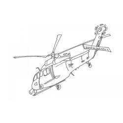 着色页: 直升机 (运输) #136115 - 免费可打印着色页