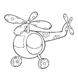 着色页: 直升机 (运输) #136122 - 免费可打印着色页