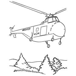 着色页: 直升机 (运输) #136135 - 免费可打印着色页