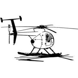 着色页: 直升机 (运输) #136139 - 免费可打印着色页