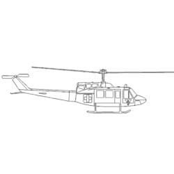 着色页: 直升机 (运输) #136143 - 免费可打印着色页