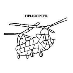着色页: 直升机 (运输) #136150 - 免费可打印着色页