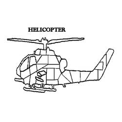 着色页: 直升机 (运输) #136154 - 免费可打印着色页