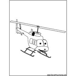 着色页: 直升机 (运输) #136197 - 免费可打印着色页