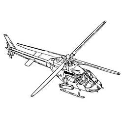 着色页: 直升机 (运输) #136199 - 免费可打印着色页