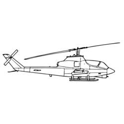 着色页: 直升机 (运输) #136200 - 免费可打印着色页