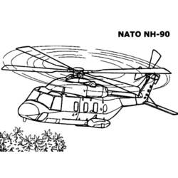 着色页: 直升机 (运输) #136225 - 免费可打印着色页