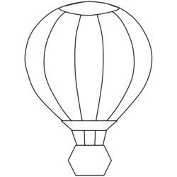着色页: 热气球 (运输) #134581 - 免费可打印着色页