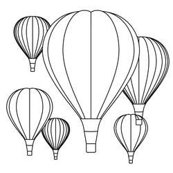 着色页: 热气球 (运输) #134583 - 免费可打印着色页