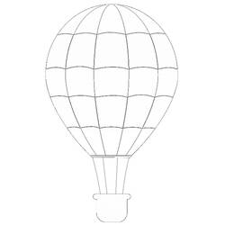 着色页: 热气球 (运输) #134586 - 免费可打印着色页