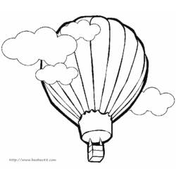 着色页: 热气球 (运输) #134588 - 免费可打印着色页