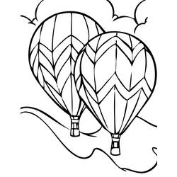 着色页: 热气球 (运输) #134589 - 免费可打印着色页