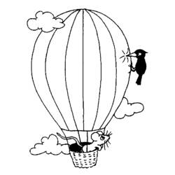 着色页: 热气球 (运输) #134591 - 免费可打印着色页