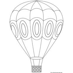 着色页: 热气球 (运输) #134599 - 免费可打印着色页