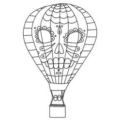 着色页: 热气球 (运输) #134600 - 免费可打印着色页