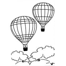 着色页: 热气球 (运输) #134603 - 免费可打印着色页