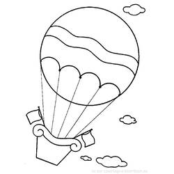 着色页: 热气球 (运输) #134606 - 免费可打印着色页
