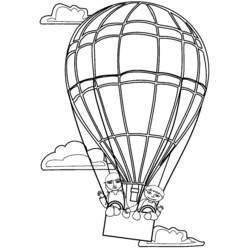 着色页: 热气球 (运输) #134611 - 免费可打印着色页
