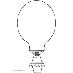 着色页: 热气球 (运输) #134612 - 免费可打印着色页