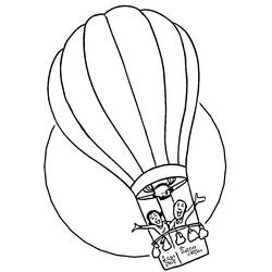 着色页: 热气球 (运输) #134613 - 免费可打印着色页