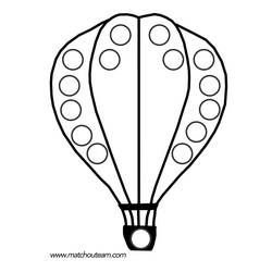 着色页: 热气球 (运输) #134614 - 免费可打印着色页