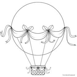 着色页: 热气球 (运输) #134615 - 免费可打印着色页