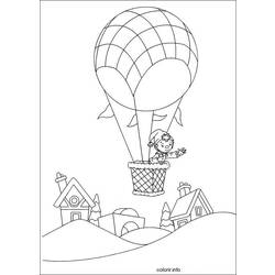着色页: 热气球 (运输) #134624 - 免费可打印着色页