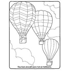 着色页: 热气球 (运输) #134633 - 免费可打印着色页
