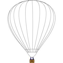 着色页: 热气球 (运输) #134643 - 免费可打印着色页