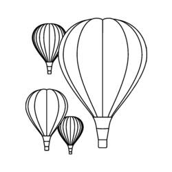 着色页: 热气球 (运输) #134645 - 免费可打印着色页