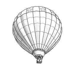 着色页: 热气球 (运输) #134647 - 免费可打印着色页