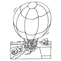 着色页: 热气球 (运输) #134658 - 免费可打印着色页