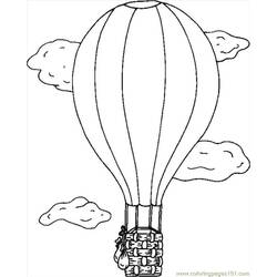 着色页: 热气球 (运输) #134659 - 免费可打印着色页