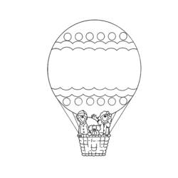 着色页: 热气球 (运输) #134665 - 免费可打印着色页
