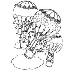 着色页: 热气球 (运输) #134670 - 免费可打印着色页