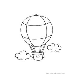 着色页: 热气球 (运输) #134671 - 免费可打印着色页