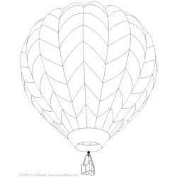 着色页: 热气球 (运输) #134679 - 免费可打印着色页