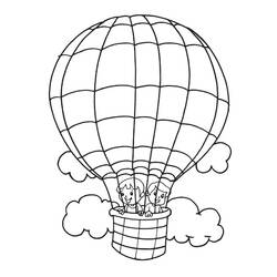 着色页: 热气球 (运输) #134686 - 免费可打印着色页